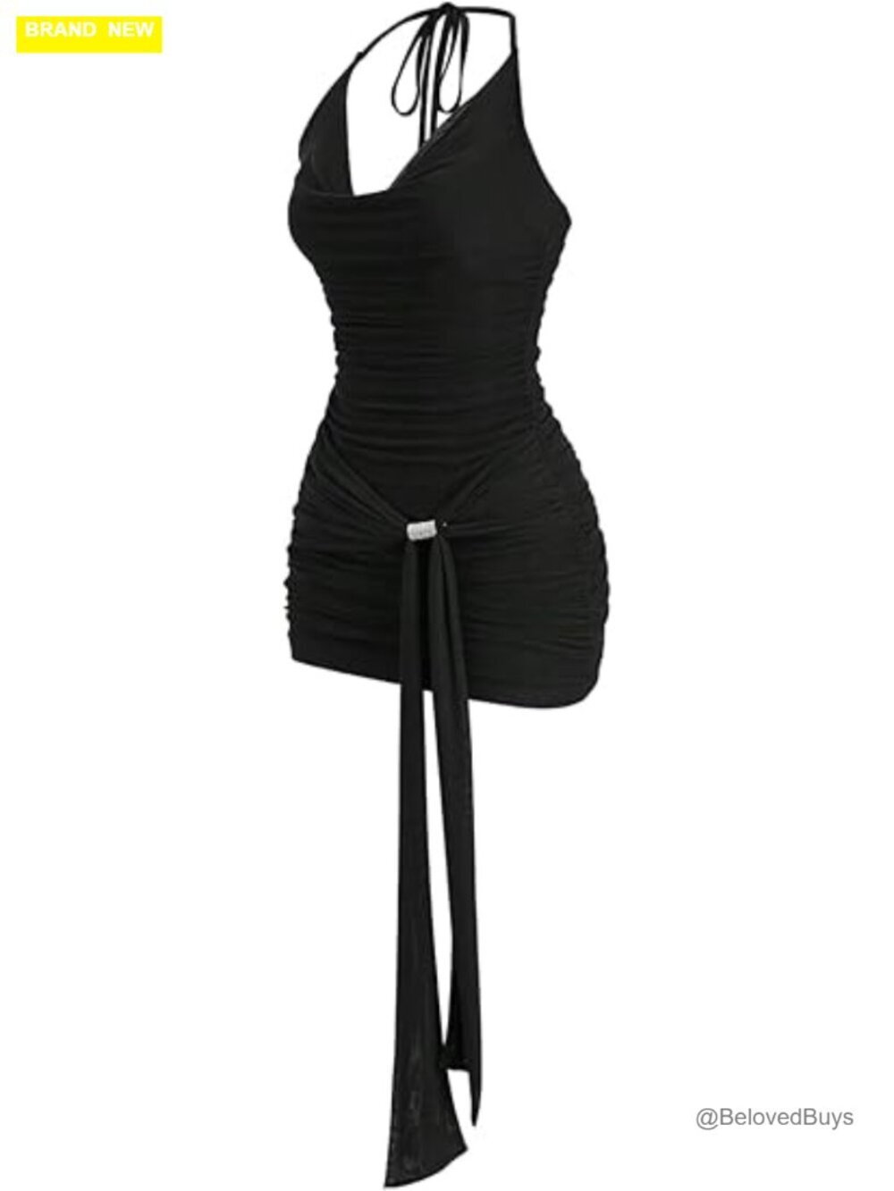 Y2K Halter Neck Sleeveless Bodycon Mini Dress